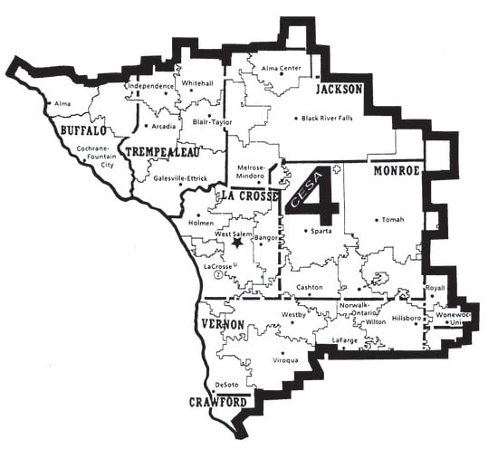 CESA #4 Area Map