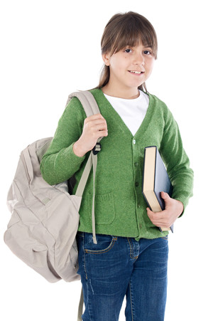 Student with backpack