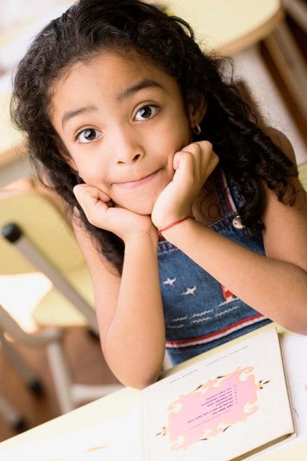 Young Girl Doing Schoolwork